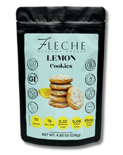 Load image into Gallery viewer, Flèche Healthy Treats - Sugar Free and Cholesterol Free Lemon Cookies - Grain Free, Low Carb &amp; Keto Approved
