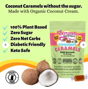 Scrummy Sweets, Coconut Caramels - Sugar Free, Gluten Free, Low Carb, Keto Approved