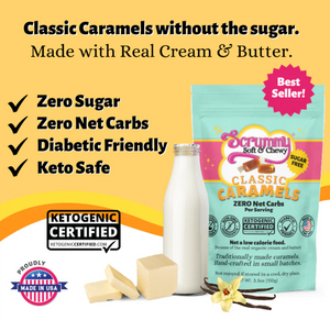 Scrummy Sweets, Classic Caramels - Sugar Free, Gluten Free, Low Carb, Keto Approved