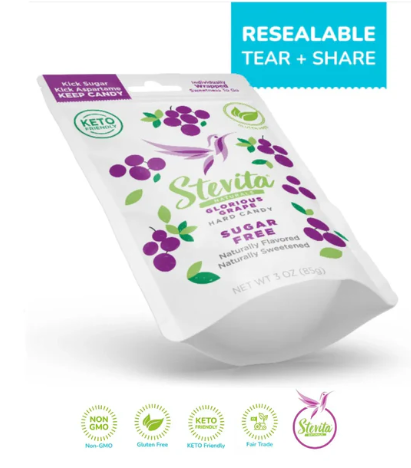 Stevita Naturals - Grape Flavor Sugar-Free Hard Candy: A Guilt-Free Indulgence