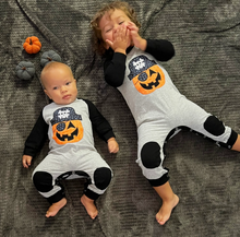 Load image into Gallery viewer, AnnLoren Halloween Pirate Jack O Lantern Long Sleeve Baby Toddler Boys Romper
