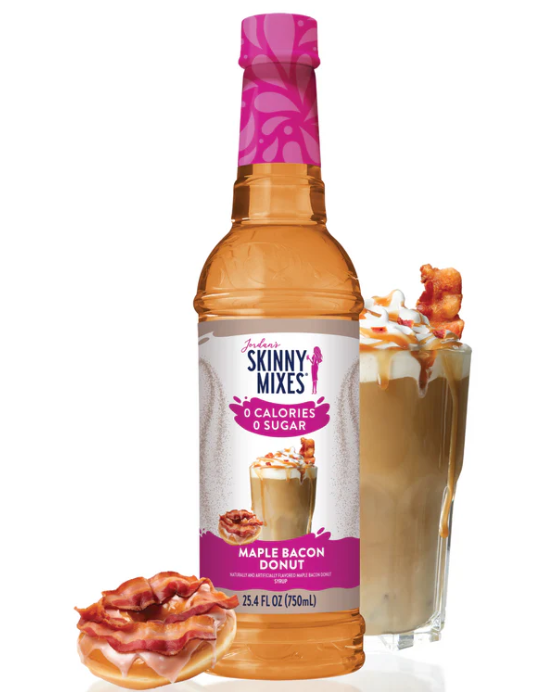 Skinny Mixes - Maple Bacon Donut Syrup - 0 Calories, 0 Sugar, 0 Carbs & Keto Approved