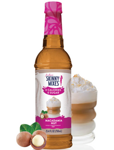 Skinny Mixes - Macadamia Nut Syrup - 0 Calories, 0 Sugar, 0 Carbs & Keto Approved