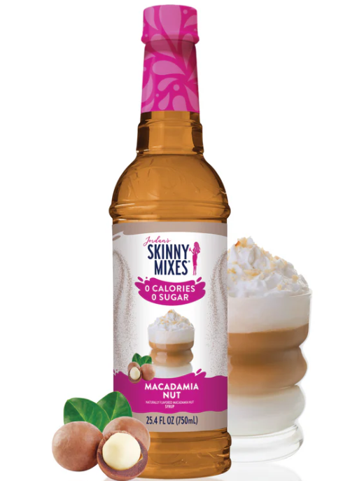 Skinny Mixes - Macadamia Nut Syrup - 0 Calories, 0 Sugar, 0 Carbs & Keto Approved