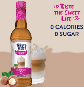 Skinny Mixes - Macadamia Nut Syrup - 0 Calories, 0 Sugar, 0 Carbs & Keto Approved