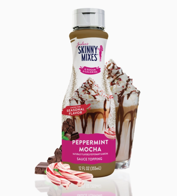 Skinny Mixes - Peppermint Mocha Sauce - 0 Calories, 0 Sugar, 0 Carbs & Keto Approved