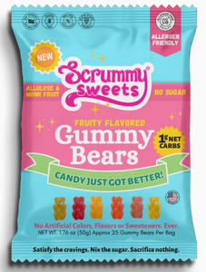 Scrummy Gummy Bears - Sugar Free, Gluten Free, Low Carb, Keto Approved