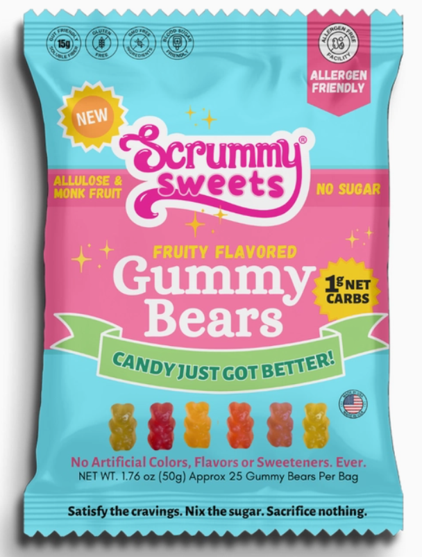 Scrummy Gummy Bears - Sugar Free, Gluten Free, Low Carb, Keto Approved