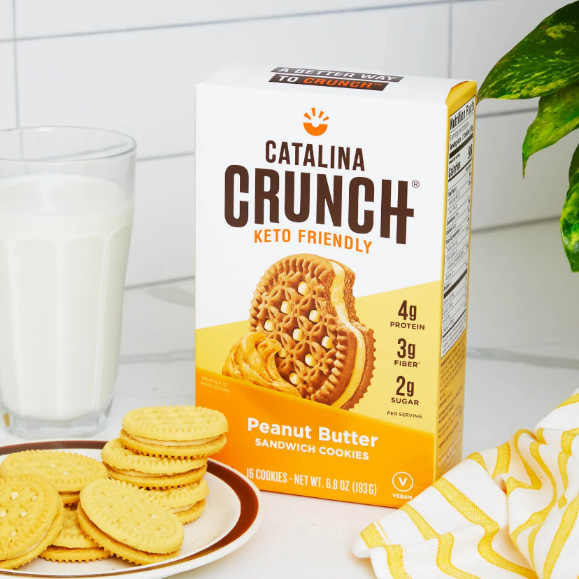 Catalina Crunch Sandwich Cookies, Peanut Butter - 16 cookies, 6.8 oz